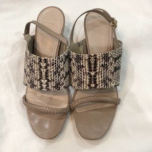 Cole Haan Grand Women's Lise‎ Roccia Snake Print Wedge Heel Sandals Size 9.5B